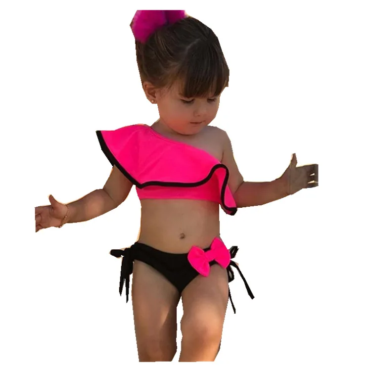 Купальный костюм для девочек-подростков; летний детский купальный костюм из двух предметов для маленьких девочек; одежда для плавания; купальник-бикини для водных видов спорта; пляжный купальный костюм