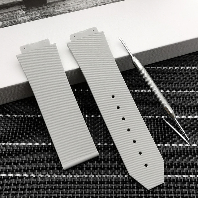 Brand Watch Strap 25*19mm 22mm buckle Belt Male Watch accessorie Silicone Strap For Hublot Men Watchband  band Fusion series