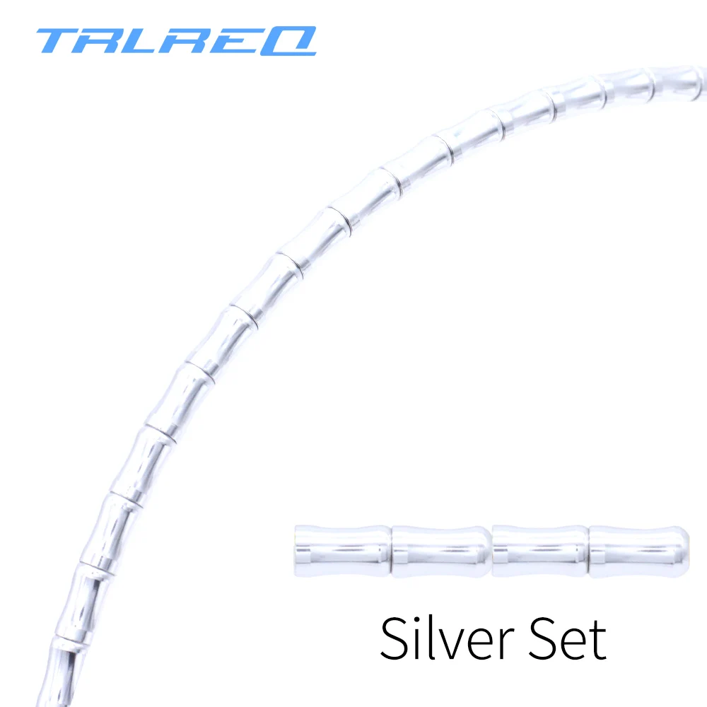 Silver Горный велосипед Элитные звенья тормоза сдвиг корпус набор чпу сегмент алюминиевый сплав звенья дорожный велосипед DIY кабель наборы Красочный корпус - Цвет: Silver