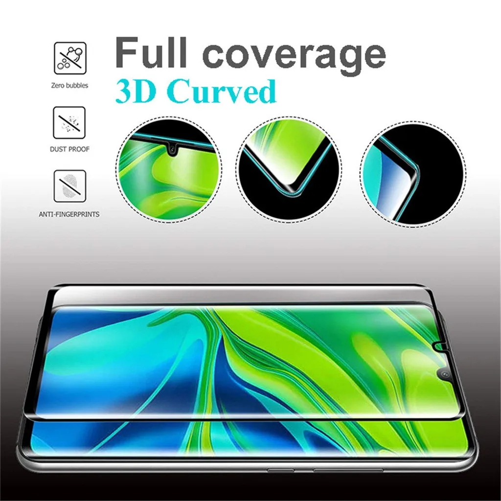 Screen Protector 2PC Для Xiaomi mi Note 10 Plus mi CC9 Pro карбоновый гелевый Чехол-крышка нескользящий прозрачный противоударный поглощающий защитный чехол Горячая Распродажа - Цвет: Screen Protector 2PC