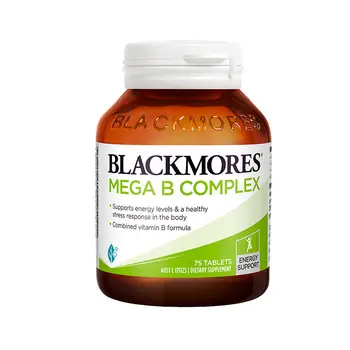 

BLACKMORES Mega Vitamin B Complex Replenish Nutrients Support Energy 75 Tablets High Potency Healthy For Sleep Nervous System