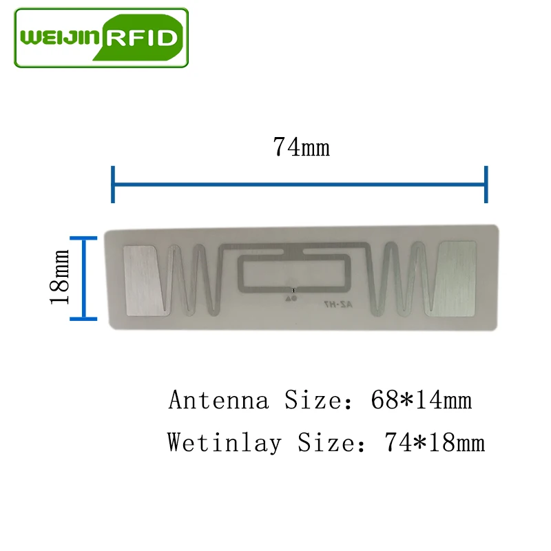 RFID метка UHF стикер NXP Ucode7 AZ-H7 влажная инкрустация 915mhz868mhz 860-960MHZ EPC 6C 50 шт. клейкая Пассивная RFID этикетка