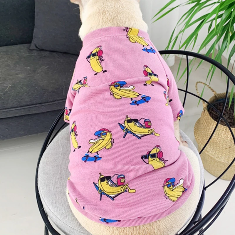 Хлопковое люди-щенок Одинаковая одежда для домашнего животного, собаки, одежда для детей Одежда для маленьких собак чихуахуа принт свитер костюм для мопса Ropa Perro - Color: Pink Pet Sweater
