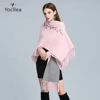 

Wool Capes & Ponchos women's Accessories autumn and winter Cheongsam Dress coat Dual purpose scarf with sleeve shawl
