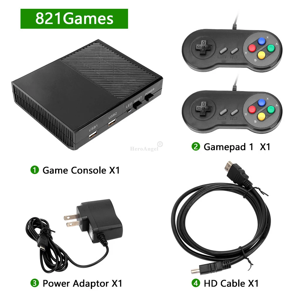 Новый проводной контроллер Mini HD HDM RS-95 встроенный игровой 821 игровая станция ретро