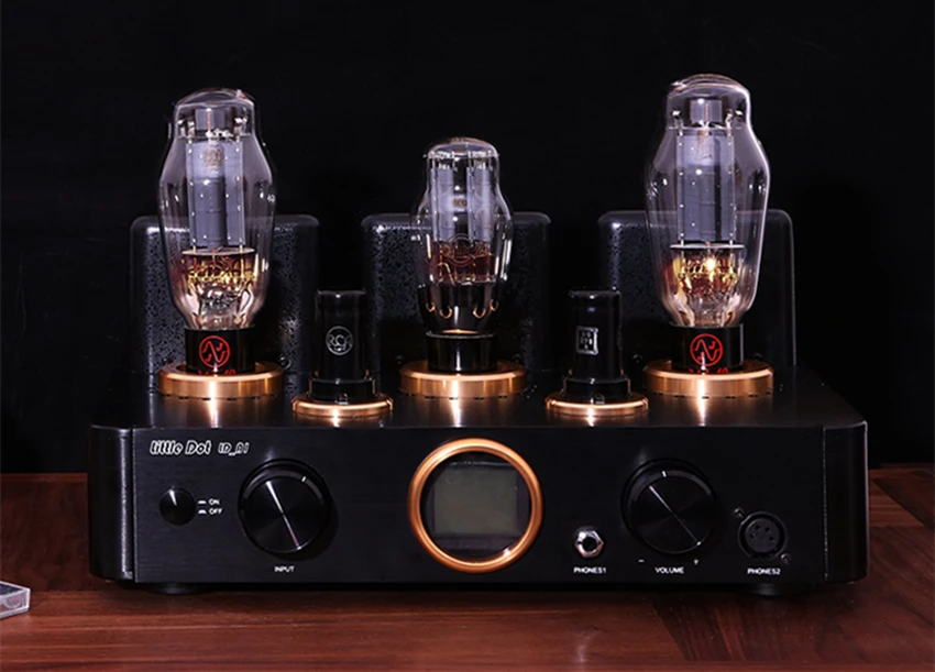 Маленькая точка A1 6SH7 вакуумная трубка декодер ES9038PRO DSD512 DAC декодирование Предварительный усилитель для наушников RCA 6SN7 JJ 2A3