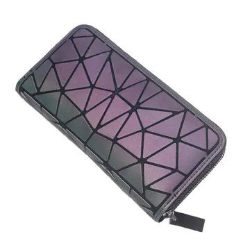 

2020 PU leather fashion geometric pattern clutch bag credit card purse new women's Money Clips