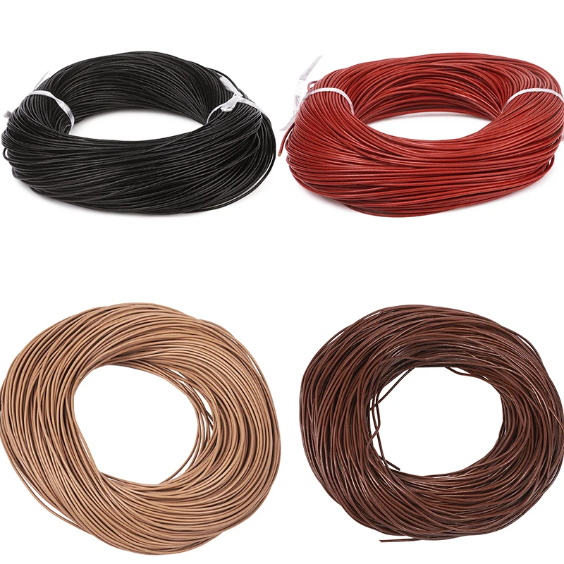 Leather Cord Multi-colors Thread Cords Round 2mm String Wire Jewelry Making 