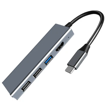 

Metal Docking Station USB Type C with 4K HDMI USB 3.0 SD/TF Card Slots Support PD Charge for Yoga ASUS HP Dell