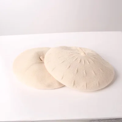 Beige-1 Ретро берет шляпа художника Зимняя шляпа плоская шапка шапки для девочек стиль художника фетровые береты женская шапка s - Цвет: Beige-1
