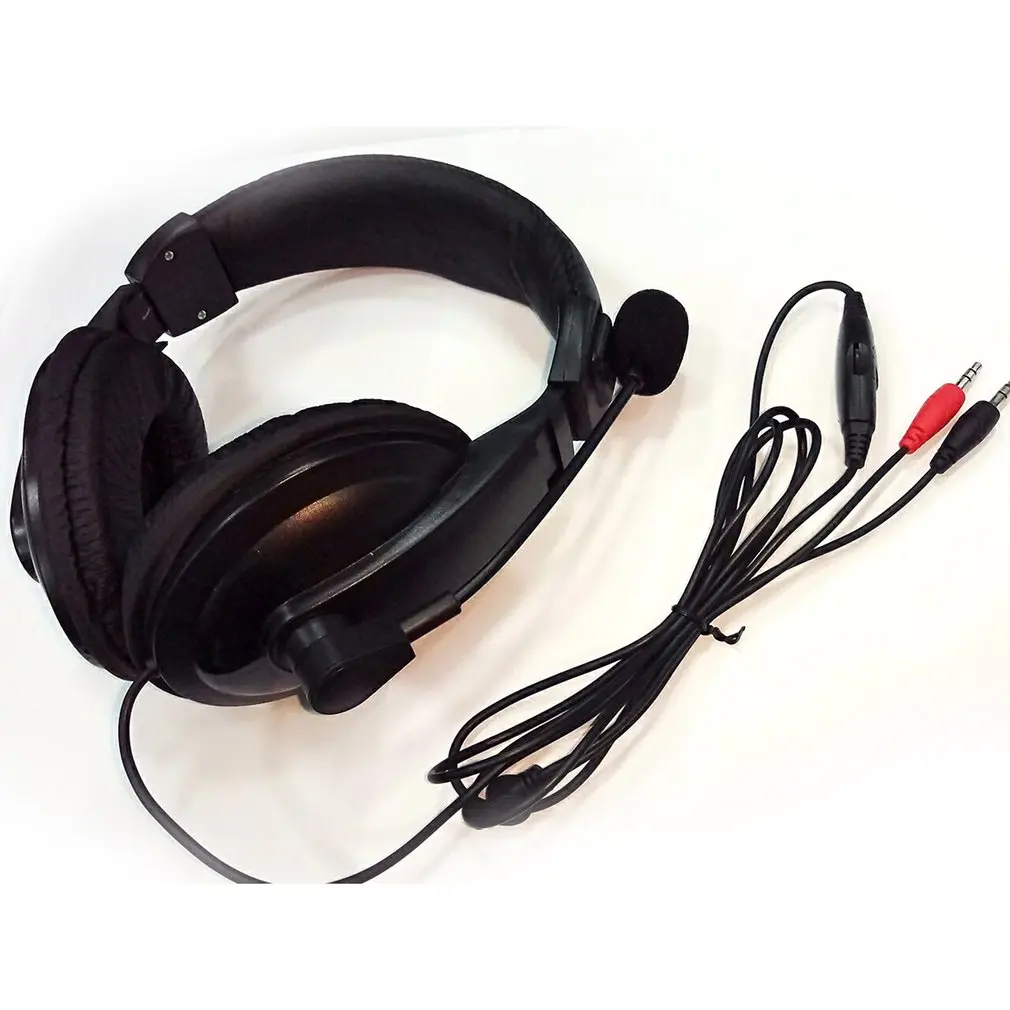 Gaming Headset Game Music Headphone Earphone with Microphone Mic 3.5mm For PC Laptop Computer Black