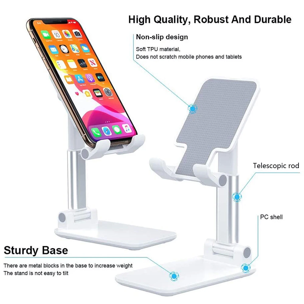 New Desk Mobile Phone Holder Stand For iPhone iPad Xiaomi Adjustable Desktop Tablet Holder Universal Table Cell Phone Stand