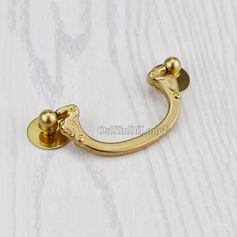 Retro 10PCS European Antique Brass Drawer Cabinet Handles Cupboard Wardrobe TV Cabinet Wine Cabinet Pulls Handles& Knobs