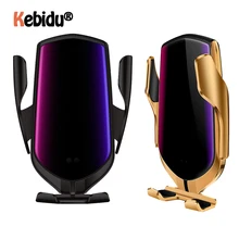 R1 R2 R3 автоматическое зажимное 10 Вт автомобильное беспроводное зарядное устройство инфракрасная индукция Qi Беспроводное зарядное устройство Поддержка вращения 360