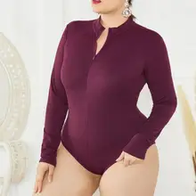 Women Sexy Solid Bodysuit Fashion Plus Size Long Sleeve Zipper Bodysuit Combinaison Pantalon Femme 2019 New Autumn Hot Sale YE Women Sexy Solid Bodysuit Fashion Plus Size Long Sleeve Zipper Bodysuit Combinaison Pantalon Femme 2019 New Autumn Hot Sale YE