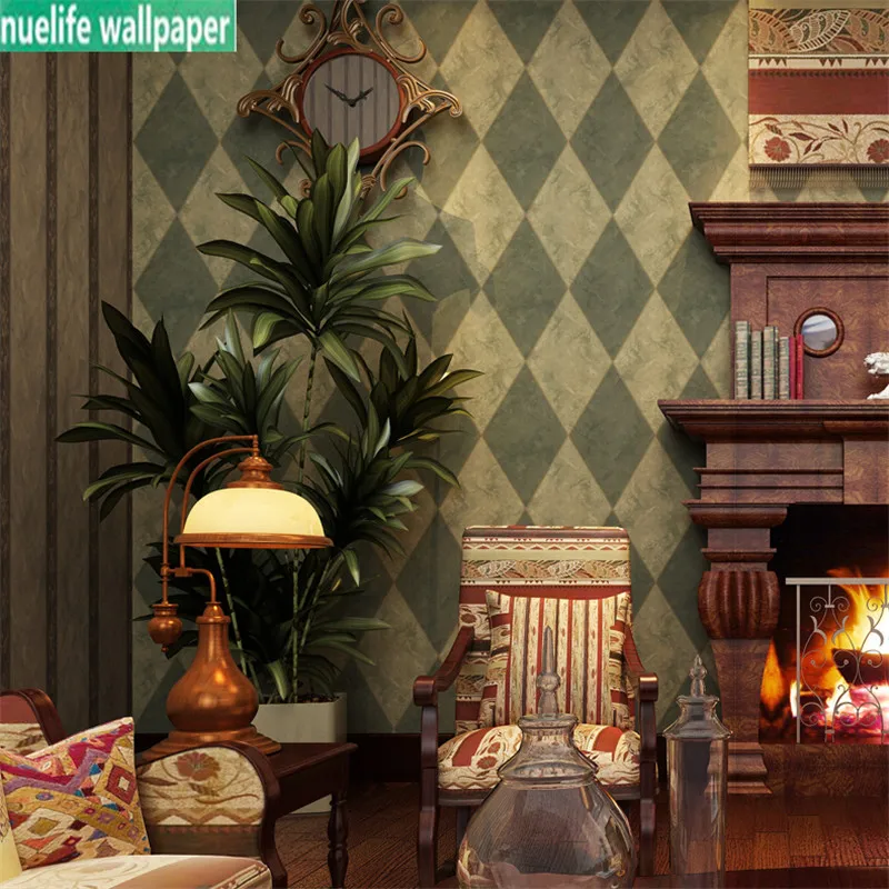 Европейский стиль винтаж имитация мрамора узор серый зеленый алмазные обои