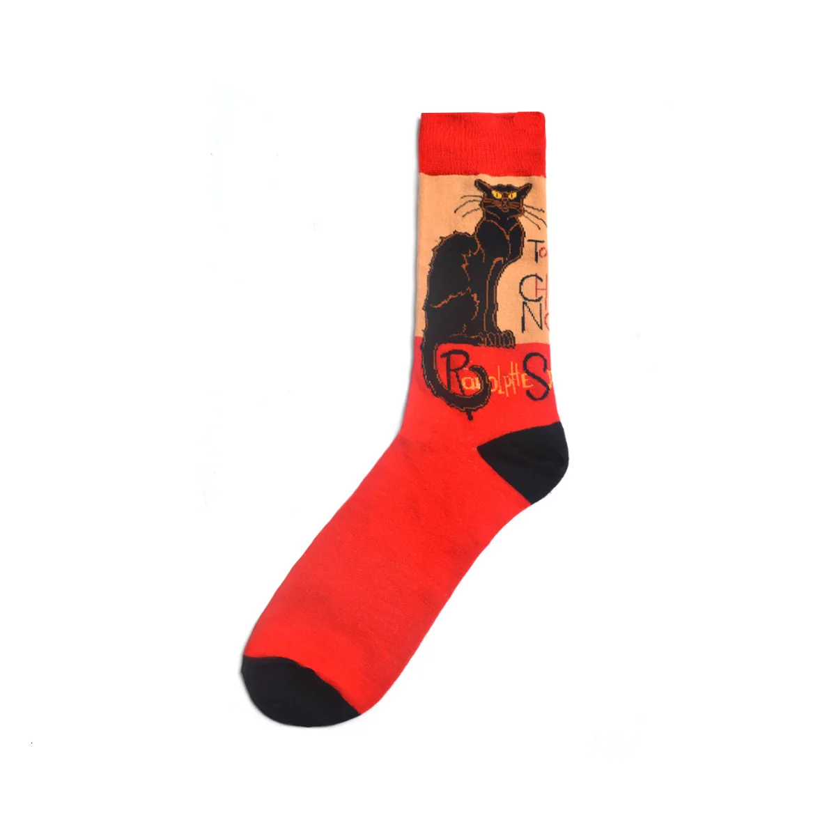 PEONFLY, новинка, мужские хлопковые носки в стиле хип-хоп, Harajuku, Веселые носки с изображением космонавта, кота, для мужчин, Свадебный Рождественский подарок - Цвет: 31