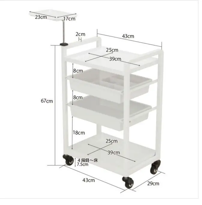 Тележка красоты салон красоты коляска европейские волосы салон многофункциональная Мобильная тележка для инструментов