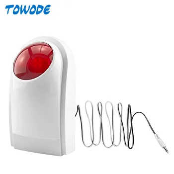 

Towode Wired Indoor Intelligent Home Alarm Wired Outdoor Strobe Flash Siren For Wired GSM Alarm System Security Home