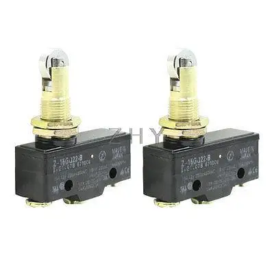 

2 Pcs Z-15GQ22-B 3 Screw Terminals Panel Mount Roller Plunger Basic Limit Switch