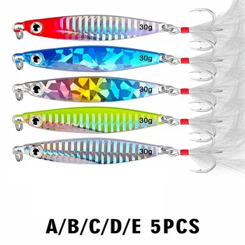 

5Pcs Lures Baits Metal Micro Jigs Fishing Lure Kingfish Aluminum Alloy
