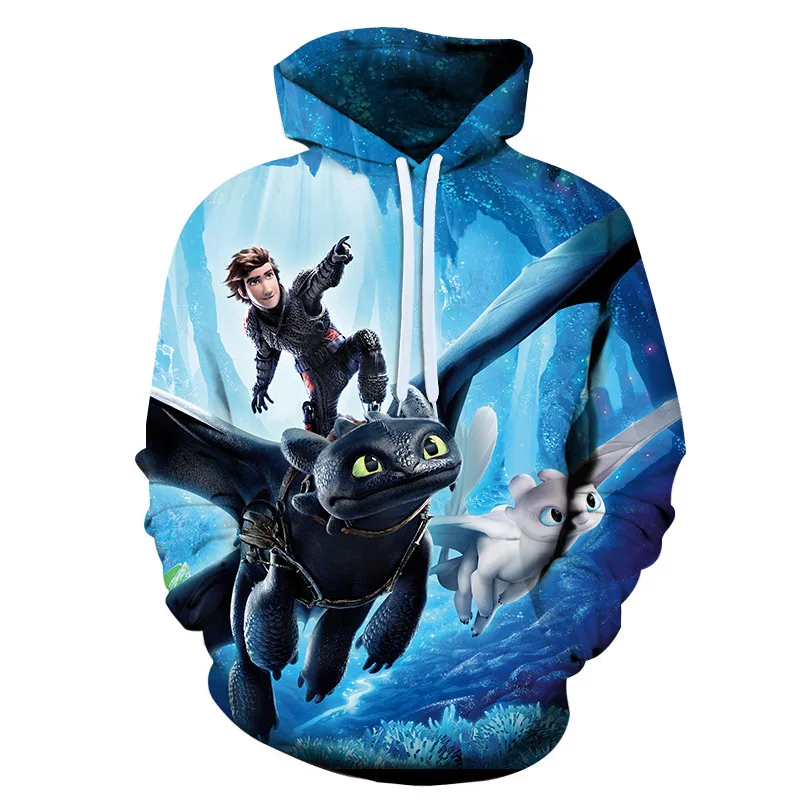 Как приручить дракона новые толстовки 3D и свитшоты с рисунком высокого качества