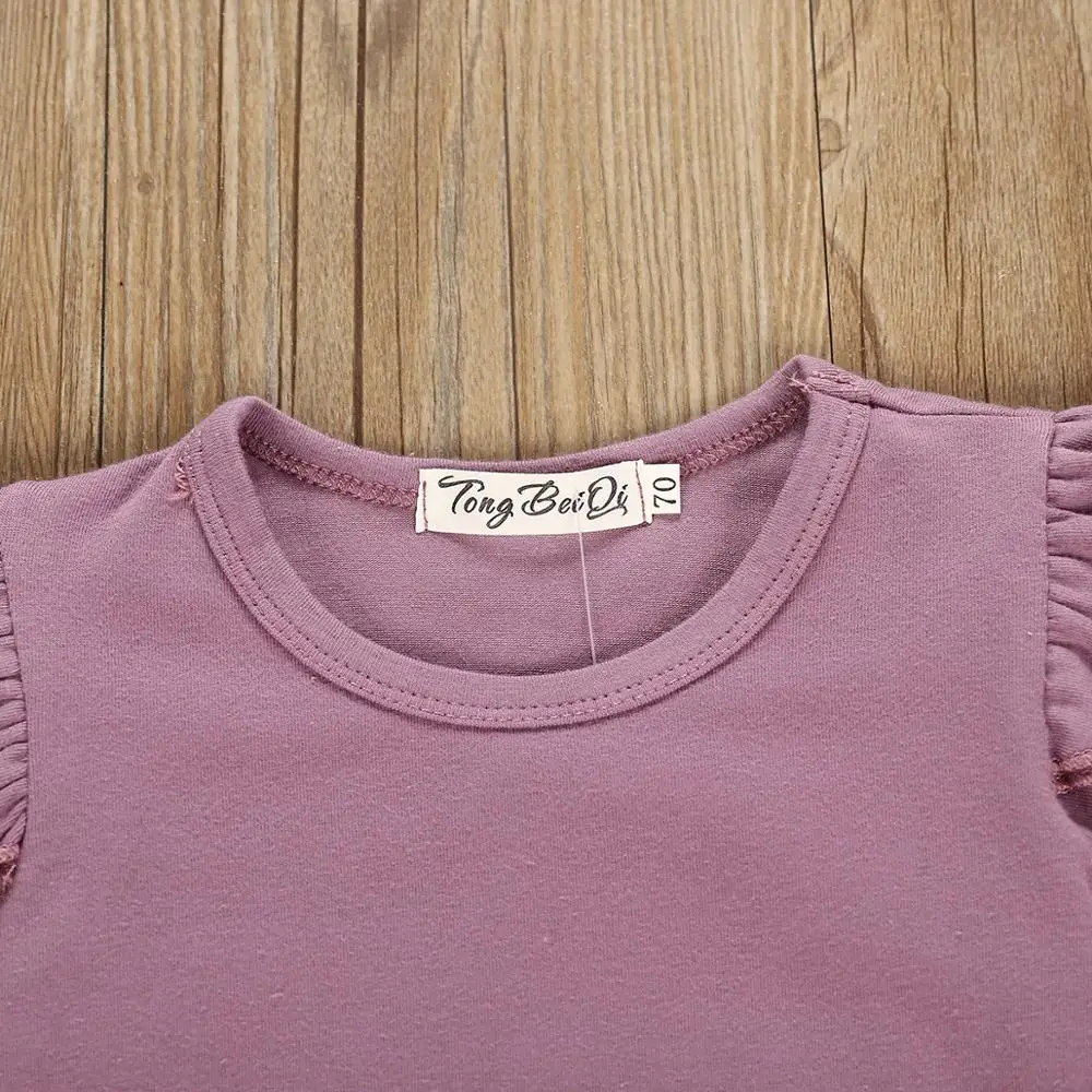 3 шт. боди с длинным рукавом и оборками цветочным принтом|Комплекты одежды| |