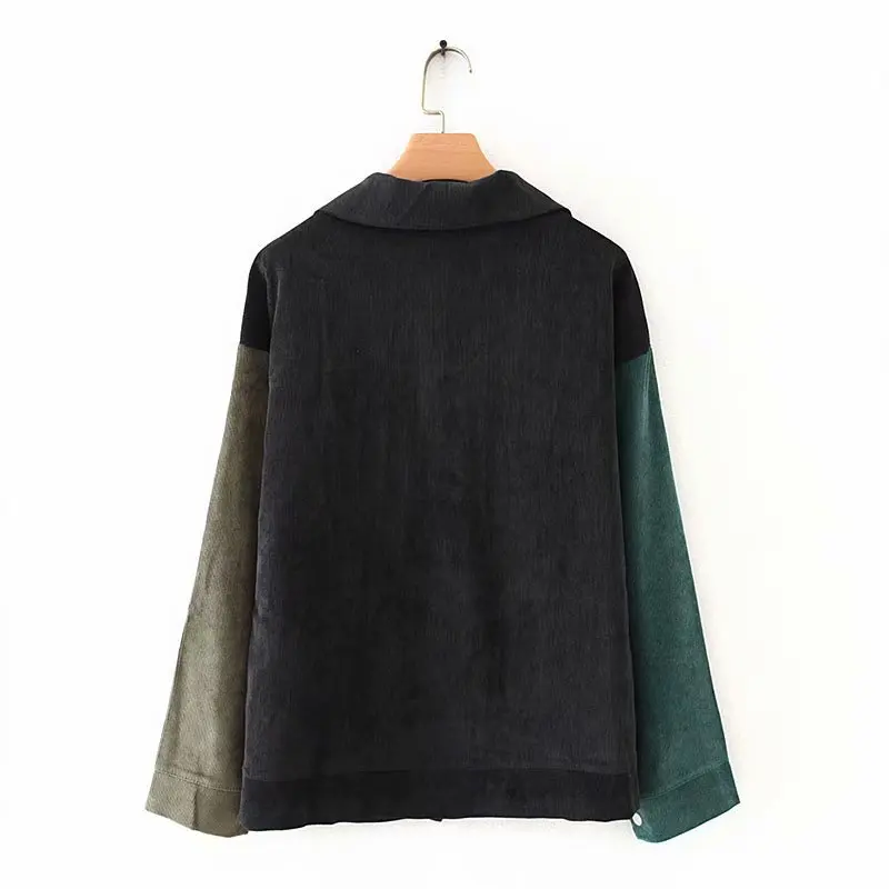 

2019 Autumn New Style Fashion Casual Versatile Corduroy Joint Coat