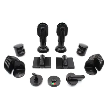 

Black plastic Nylon Fitting Public toilet partition suit Hardware accessories Flat Door Overlay Door Hinge