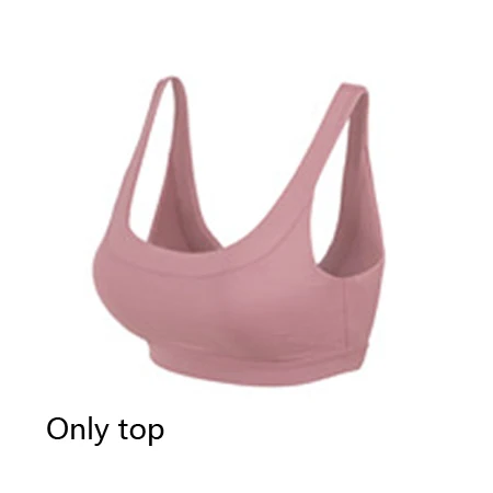 Pink Purple Bra 2 шт. u-образный бесшовный спортивный комплект для йоги, женские супер мягкие леггинсы с высокой талией+ u-образный спортивный топ для фитнеса, спортивные костюмы, спортивная одежда - Цвет: Pink Purple Bra