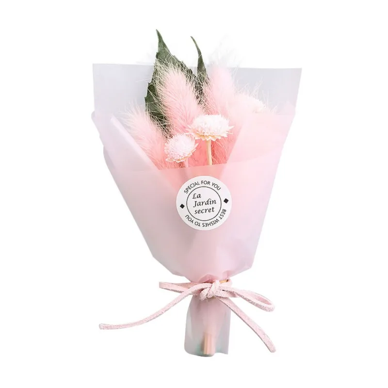 Искусственный Свадебный подарок на день Святого Валентина из ПВХ цветок букет из сушеных цветов с коробкой для домашний праздничный вечерние украшения - Цвет: G