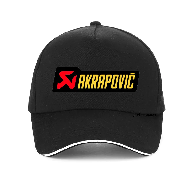 Кепка Akrapovic с логотипом выхлопной системы, высокое качество, хлопок, модная кепка для папы, бейсболки для гоночного автомобиля, унисекс, хип-хоп бейсболка - Цвет: Черный