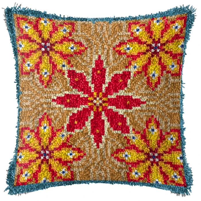 Cross Stitch Pillow Mat DIY Craft Kit Needlework Crocheting Cushion Embroidery 43CM by 43CM craft supplies
