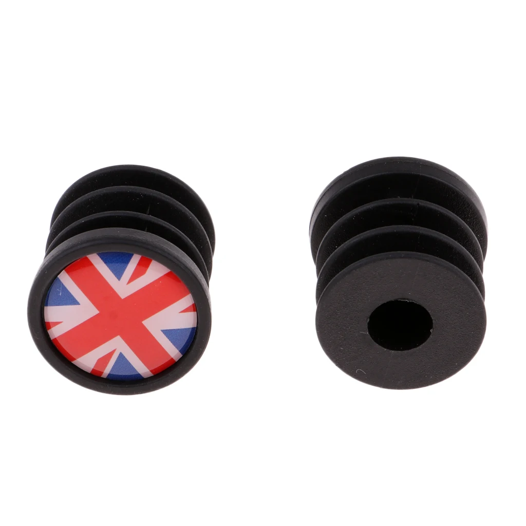 1 Pair Bicycle National Flag Handlebar End Plugs For MTB Mountain Road Bike Bicycle Grips Parts - 22mm Dia 1 Pair Bicycle National Flag Handlebar End Plugs For MTB Mountain Road Bike Bicycle Grips Parts - 22mm Dia
