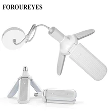 45 w lâmpada led com suporte da lâmpada e27 smd2835 228leds dobrável ventilador lâmina ângulo ajustável lâmpada de poupança energia em casa luzes(China)