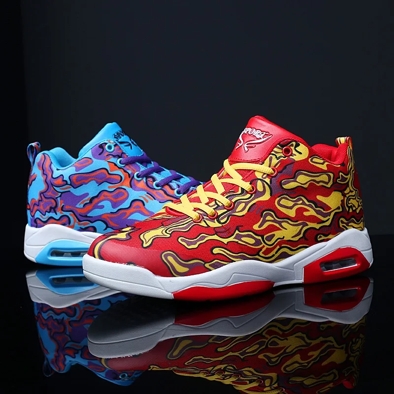 

NIKEZI School Student Unisex Men Women Boy Girl Kid Air Cushion Basketball Training Practice Sport Sneakers AJ Game Wade Shoes