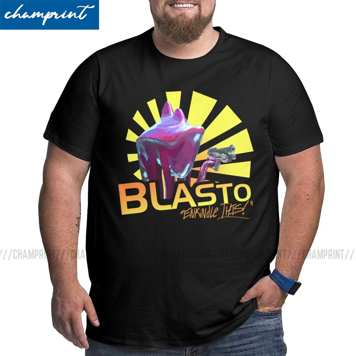 Для мужчин с принтом Mass Effect Blasto футболка Одежда из хлопка В винтажном стиле