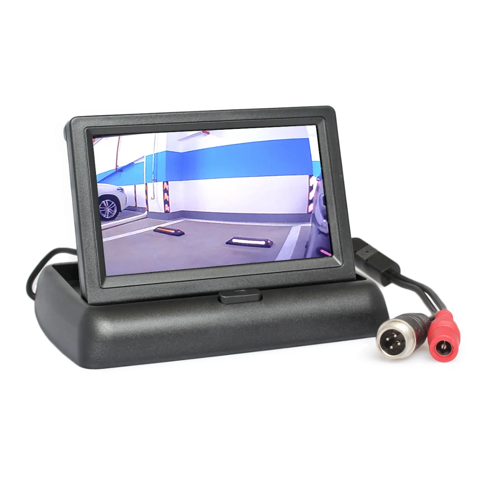 SMALUCK DC12V 24V 4PIN 4 3 &quotобратный заднего вида Автомобильный Монитор резервного