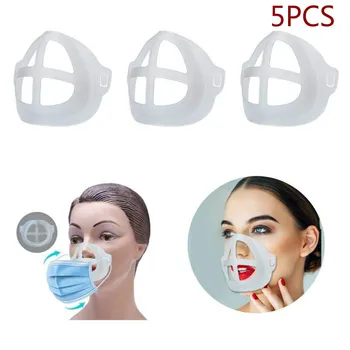 

5PCS 3D Breathable Bracket Valve Mouth Mask Support Reusable Breathing Assist Mask Inner Bracket for Adult Face Mask Holder