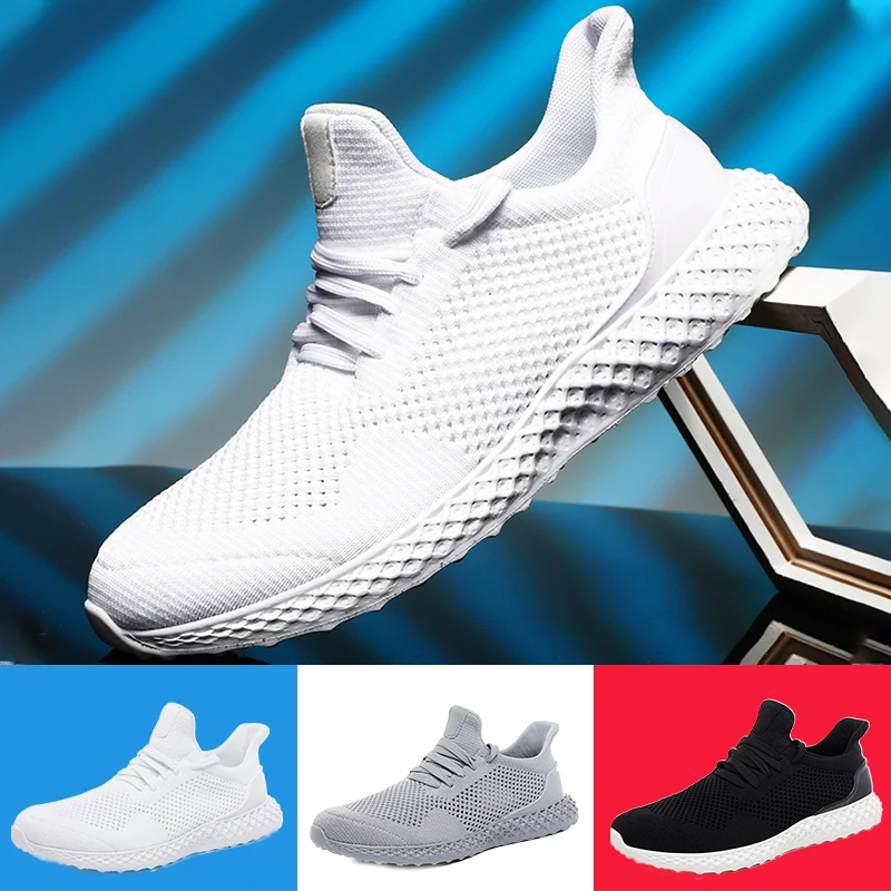 

2020 Genuine CNEC Sneakers Shoes for Men Male Fashion Trend Sports Casual White Black Breathable Mesh Platform Summer Light Bona