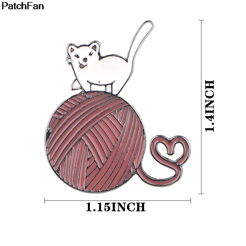 20 шт./лот Patchfan милый кот цинк галстук мультфильм забавные булавки броши для рюкзака, одежды для мужчин и женщин шляпа Декоративные значки медаль A2549