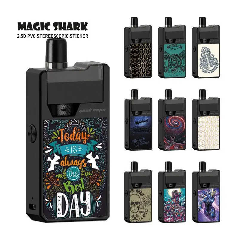

Magic Shark Monkey Iron Man Skull Cells Today is the Best Day High Quality Pod Vape Cover Film Sticker Case Skin for Frenzy KIT