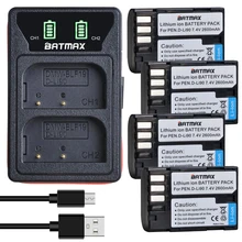 Batmax D-LI90 D-Li90 bateria + led carregador duplo com tipo c porto para pentax K-7 K-7D K-5 K-5 ii 645d k01 K-3 K-3 ii 645z l15