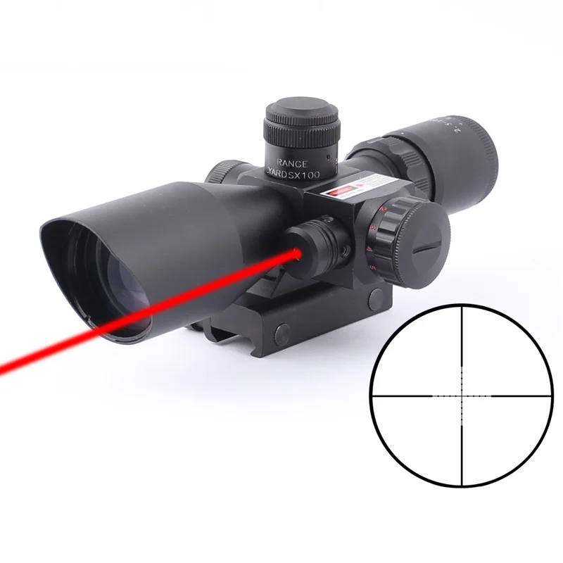 

2.5-10X40 Red&Green Dot illuminated Reticle Laser Riflescope Rifle Shooting Hunting Optical with Adjustable 11/20mm Rail Mount