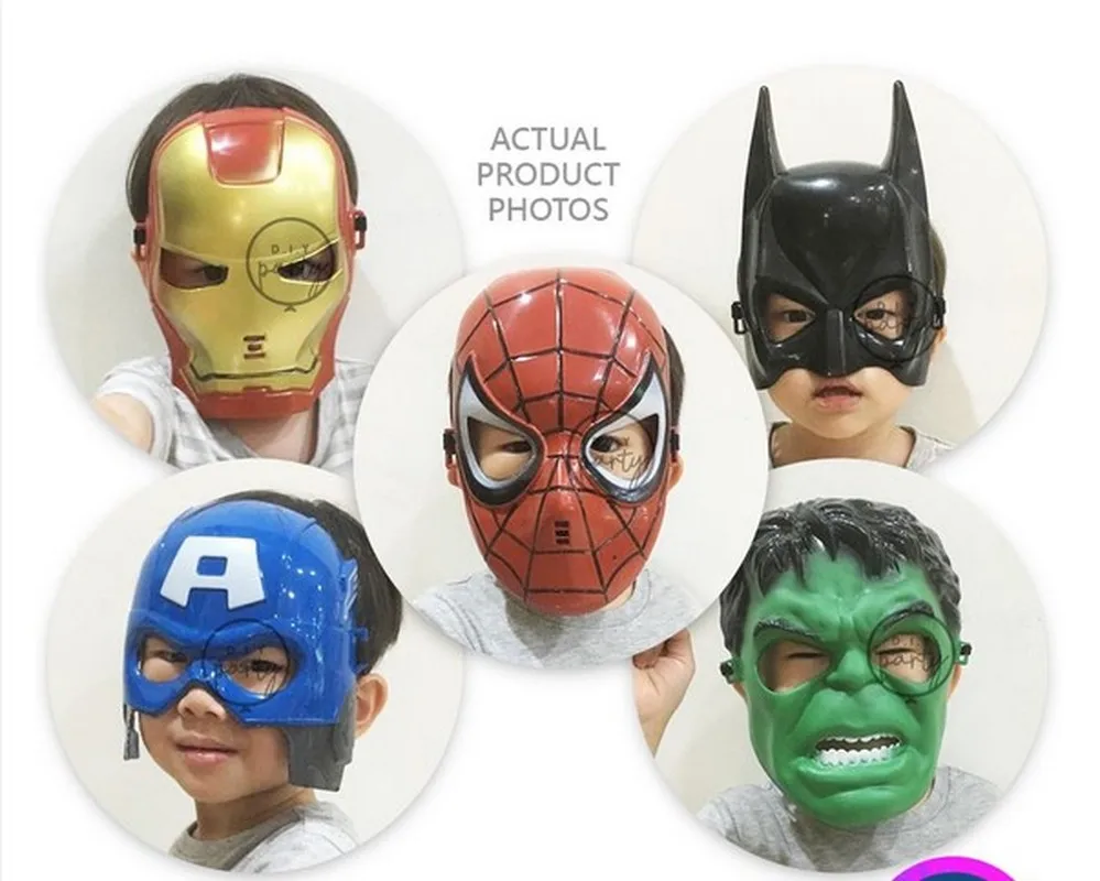 Мстители Капитан Америка Человек паук Халк Железный человек Бэтмен маска