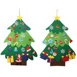 2 шт DIY войлочные украшения для рождественской елки, Набор детских новогодних подарков, рождественские подарки, домашние двери, настенные