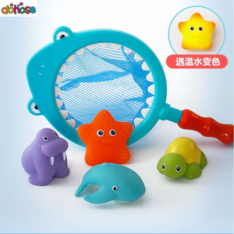 

1 Sets Fishing Toys Network Bag Pick up Duck & Bee & Fish Kids Toy Bath toy Swimming Classes Summer Play Water Bath Toy