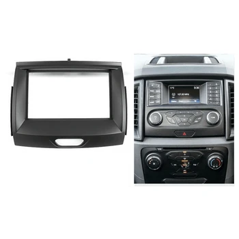 

Double Din Car Fascia Radio Panel for Ford Ranger Everest 2015+ Frame Dash Fitting Kit Install Face Plate Bezel Console