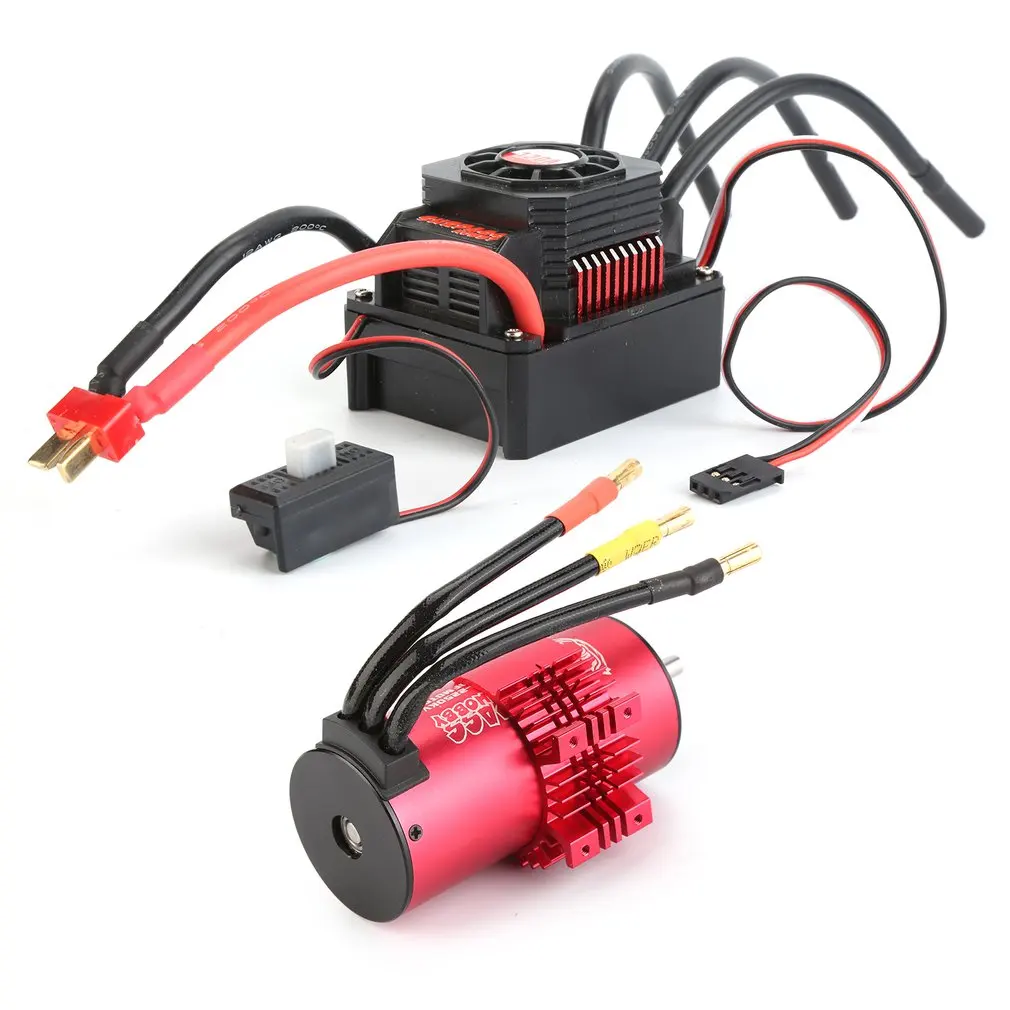 Rcharlance 3800KV мотор(5,8 V/3A BEC) бесщеточный Мощность комбинированная система несколько функций защиты 4 полюса для 1/10 Масштаб RC автомобиль
