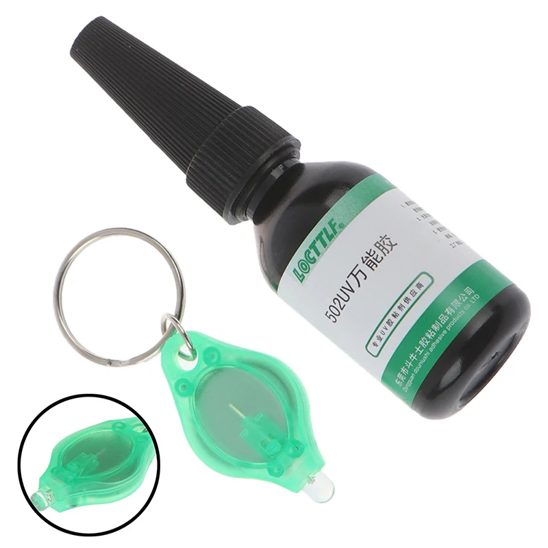 10G 10ml 502 UV Glue Curing Adhesive Transparent Crystal Glass Dedicated Repair